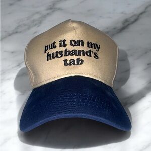 Tan and Blue Put it on my husbands tab Cap